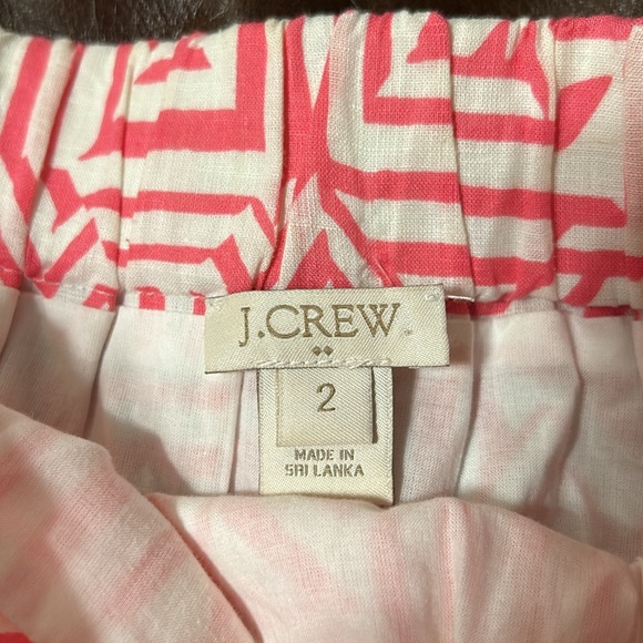 J Crew Summer Pink and White Aztec skirt, size 2 - Picture 4 of 5